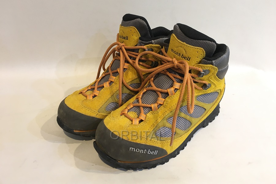 モンベル mont-bell トレッキングキングブーツ シューズ 登山靴 レディース 24㎝ イエロー グレー アウトドア